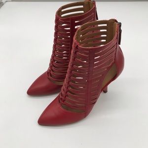 Nine West Bessy Women’s Red Bootie; Size 7